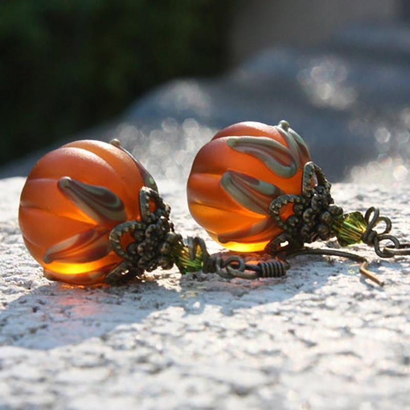 Halloween Fancy Dress Pumpkin Halloween Earrings Christmas Party Jewelry Girls
