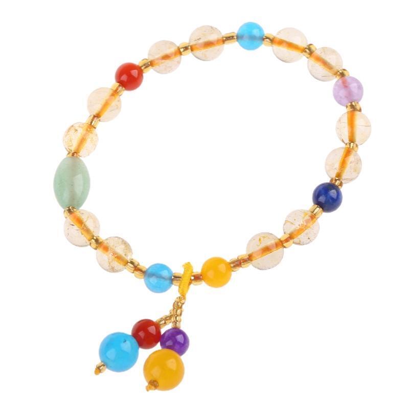 Nice Red Agate Bracelets Natural Rutilated Quartz Crystal Tiny Beads Gift Girls