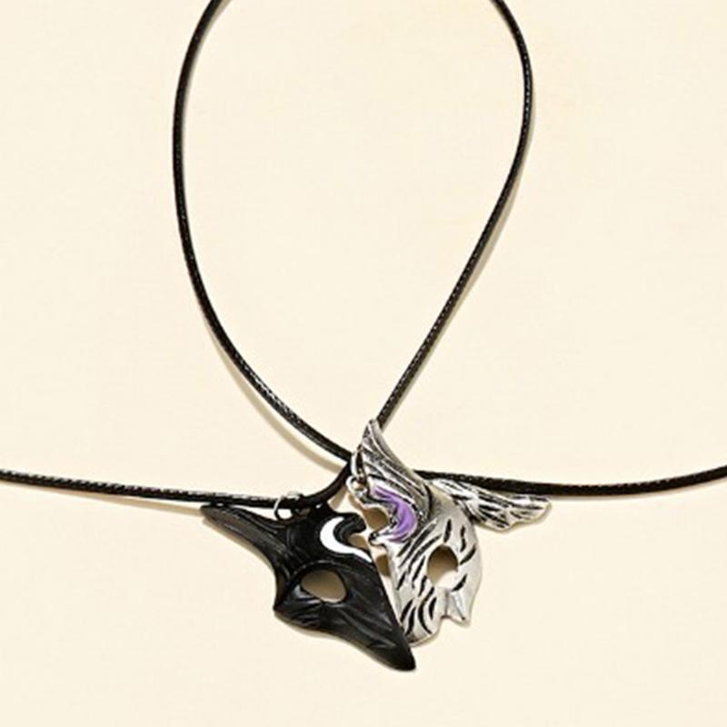 Game Element Pendant Necklace for Girls Boys 2Pcs Couple Friendship Necklace