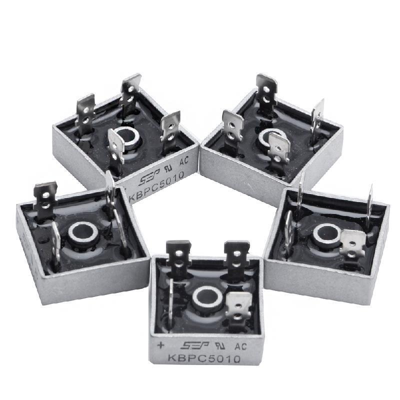 5 x KBPC5010 1000V 50A Metal Case 4 Pin Single Phase Diode Bridge Rectifier