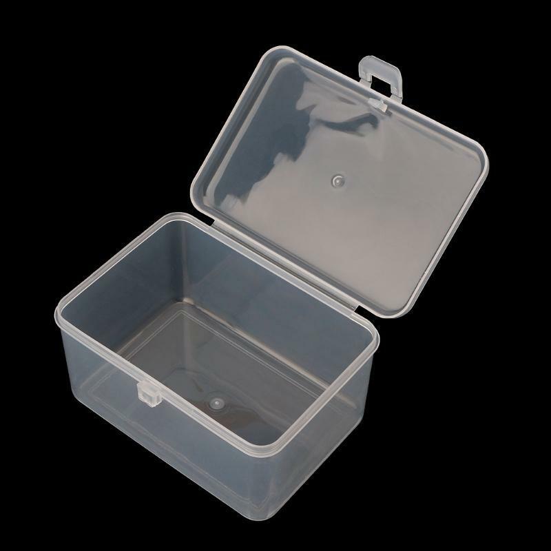 Small Transparent Storage Box Cards Chip Hardware Case Holder Jewelry Organizer