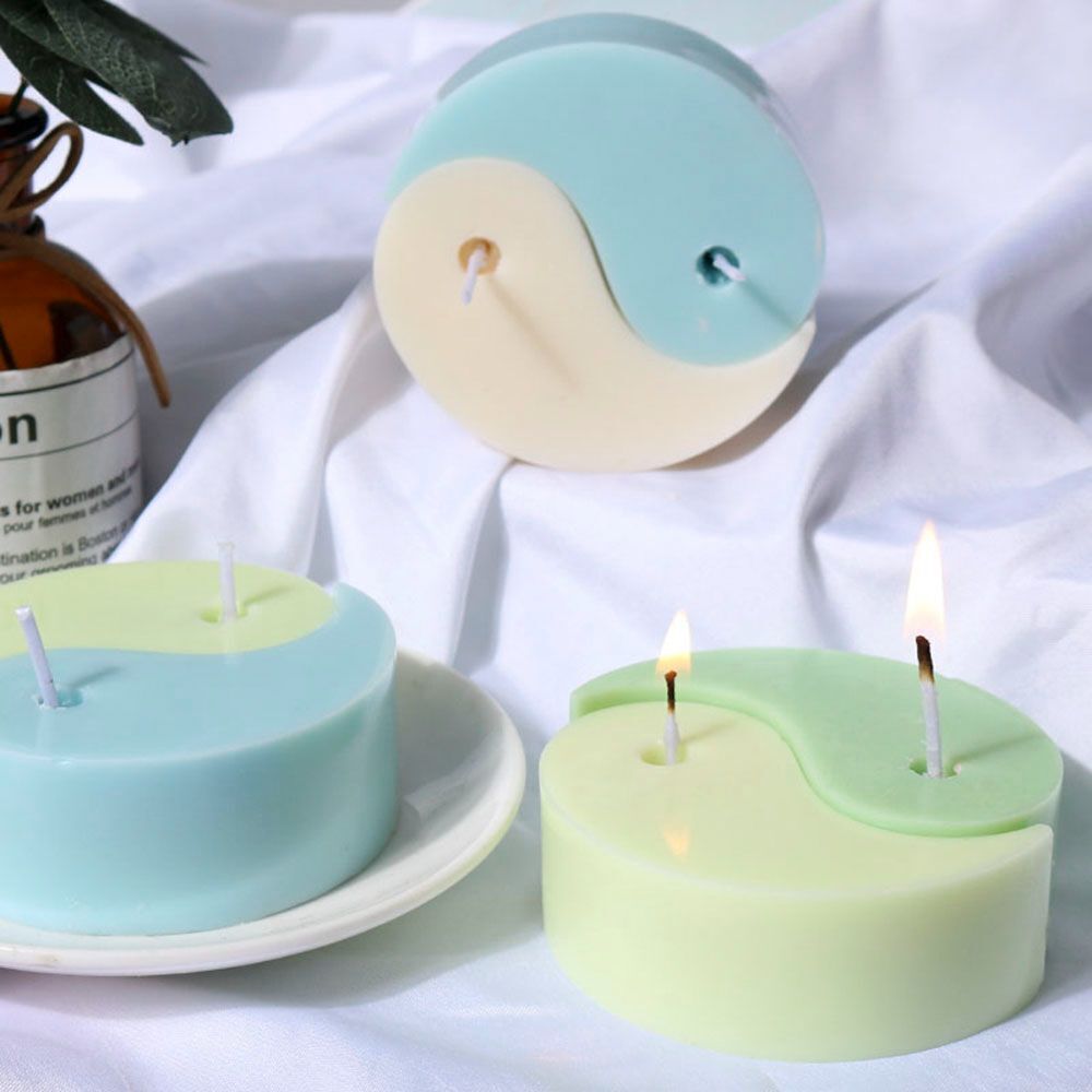 Decor Tai Chi Yin Yang Candle Mold Soap Wax Aromatherapy Silicone Candle Mould