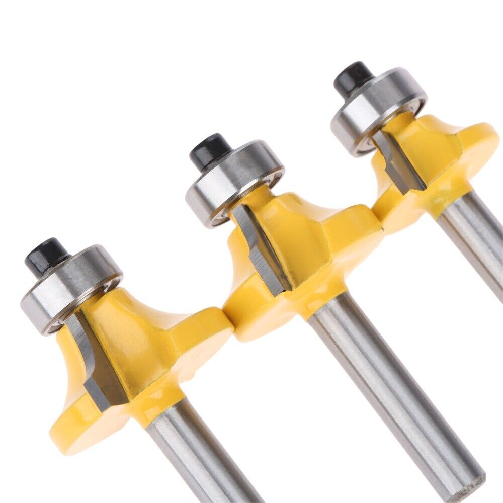 4pcs Engraving Milling Forming Cutter Woodworking Round Over Router Bits Set
