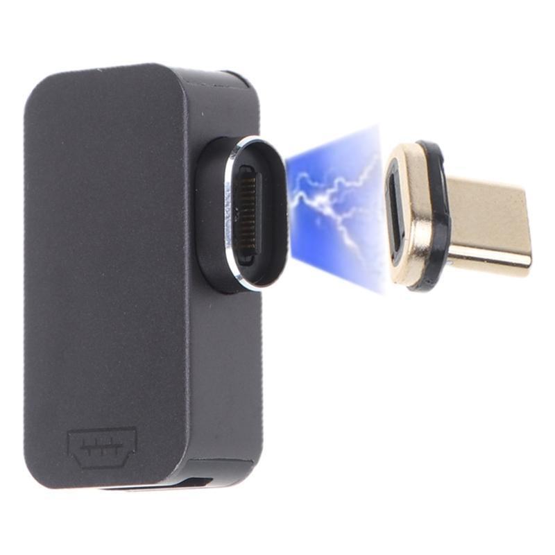 Type C Male to HDMI-Compatible 2.0 Connector Right Angle Adapter for Windows