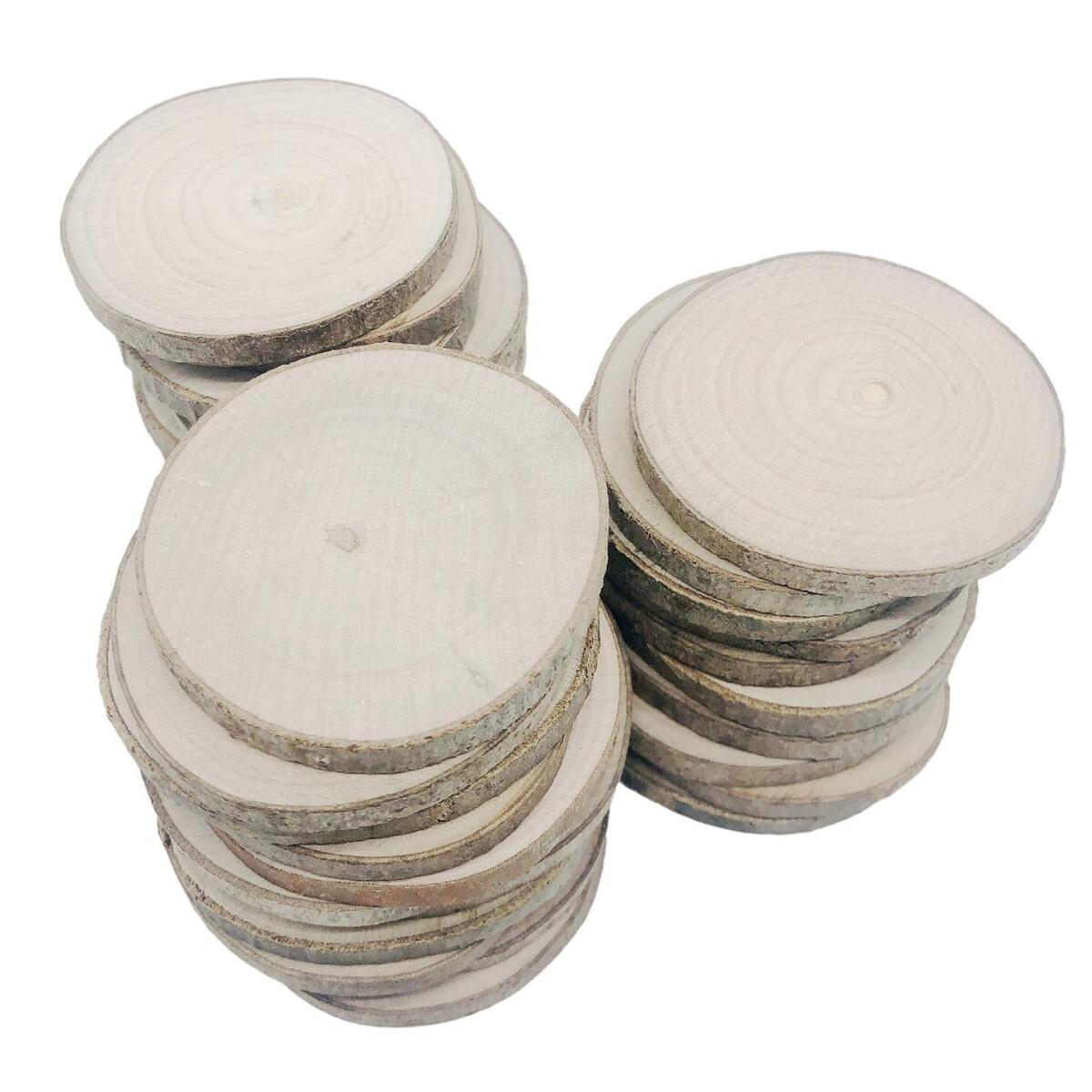 30Pcs en Pieces DIY  Cutout Chips Unfinished  Slice Painting