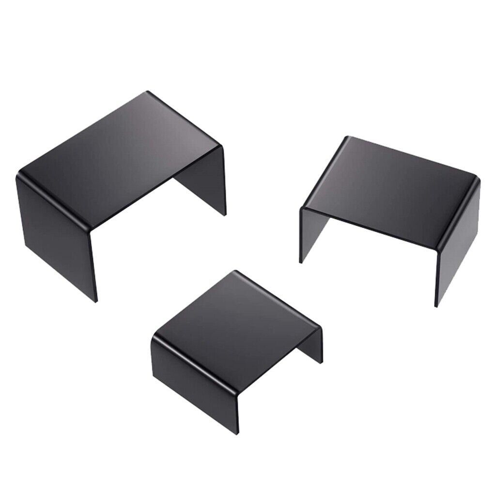 3 Size Steps Acrylic Riser Stand Set Jewelry Collectible Showcase Display Stands