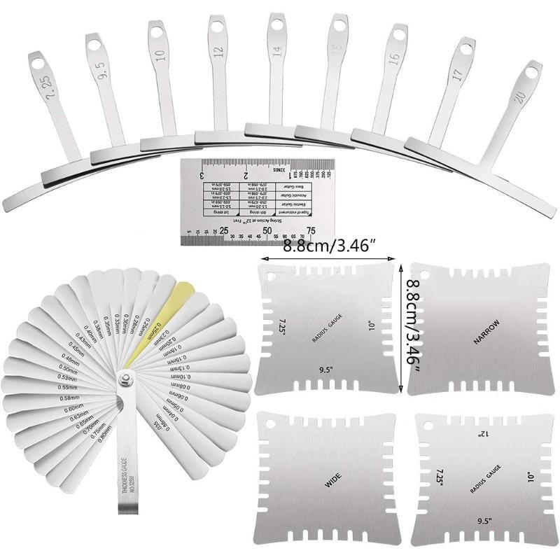 Guitar Luthier Tools Understring Radius Gauge String Action Ruler Gauge 32 Blade
