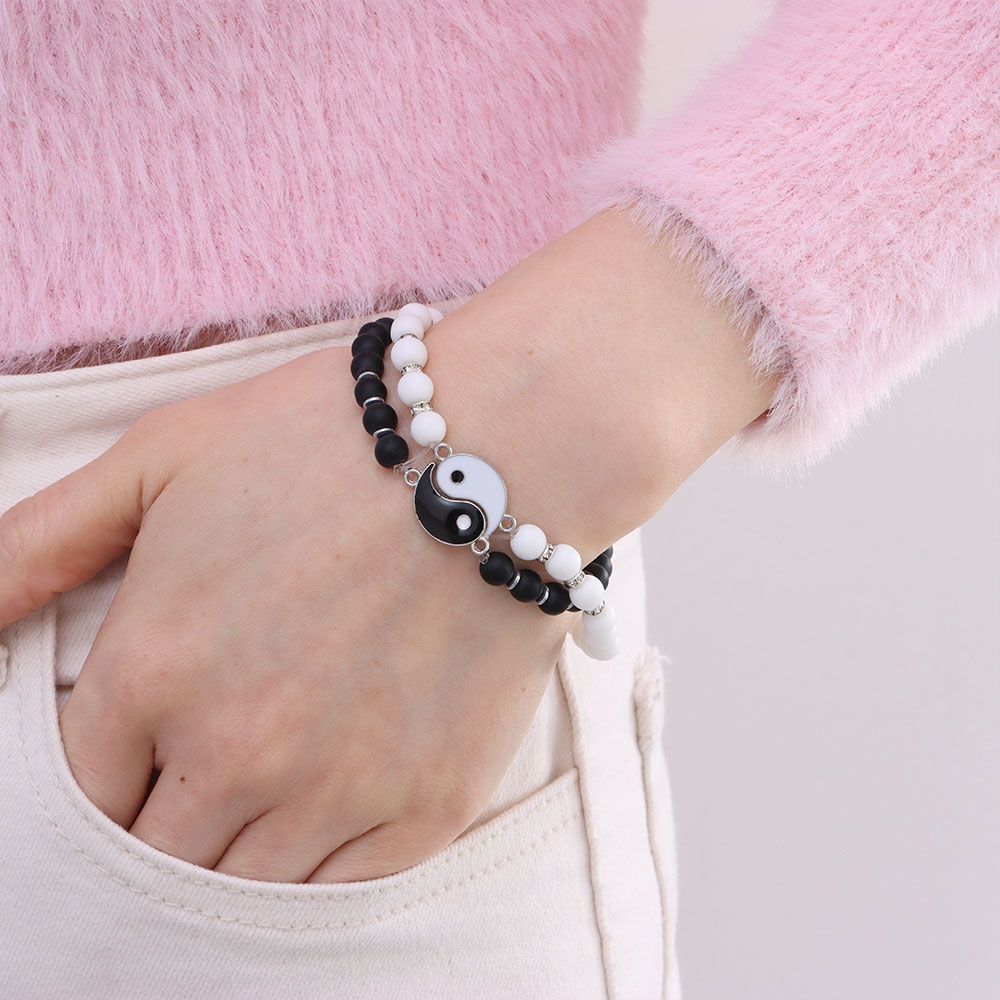 Gifts Jewelry Charms Fashion Best Friends Tai Chi Couple Bracelets Beaded