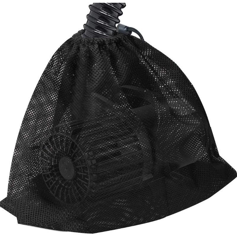 Pump Barrier Bag Pond Pump Filter Netting 17.7"x 17.7" Black Media Bag Large