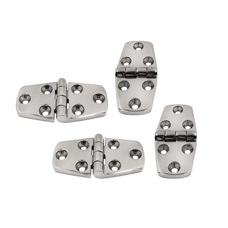 4 Pcs Stainless Steel Folding Door Hinge Casting Deck Cabinet Strap Hinges