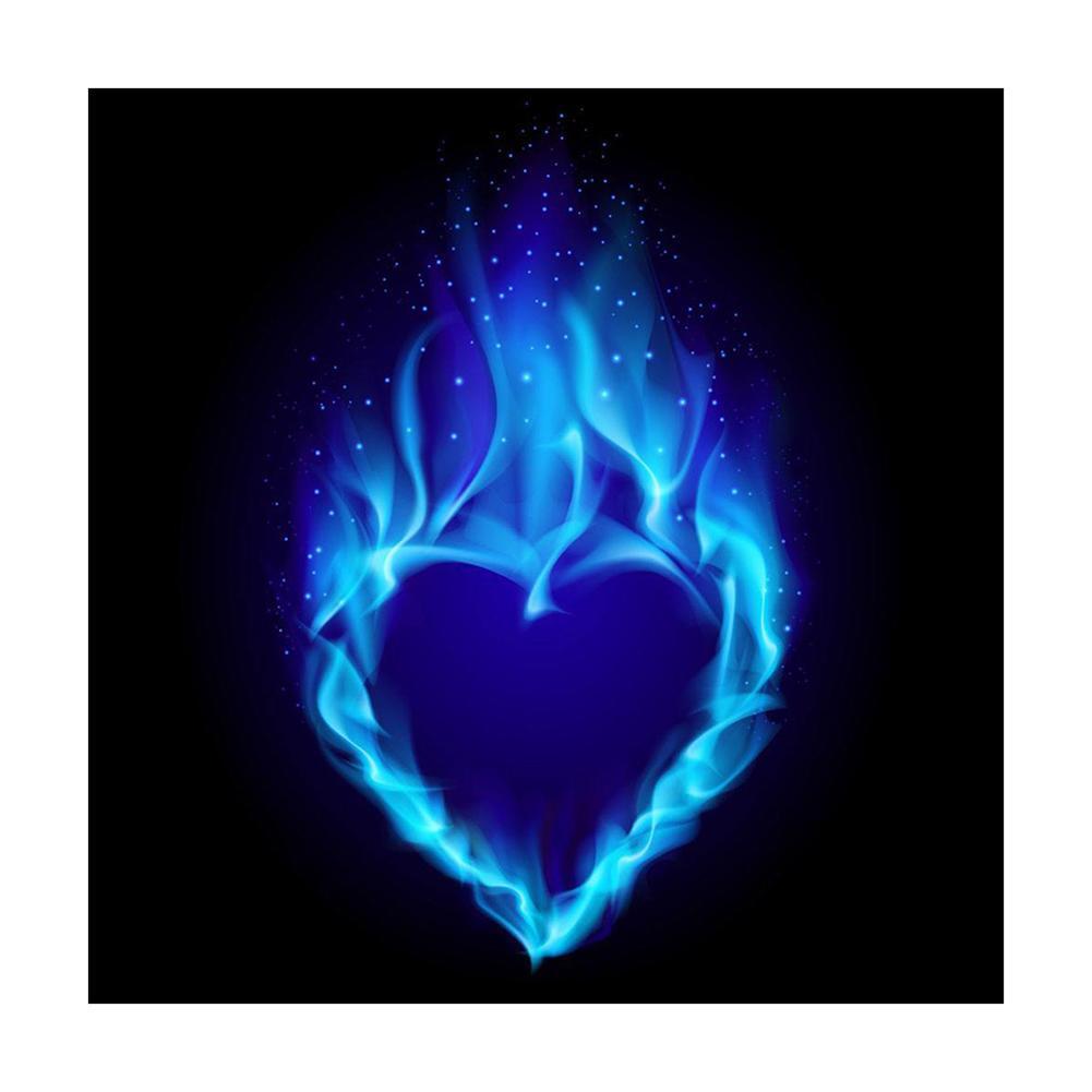 Flame 5D Full Drill Diamond Painting Embroidery DIY Cross Stitch(Blue Love)