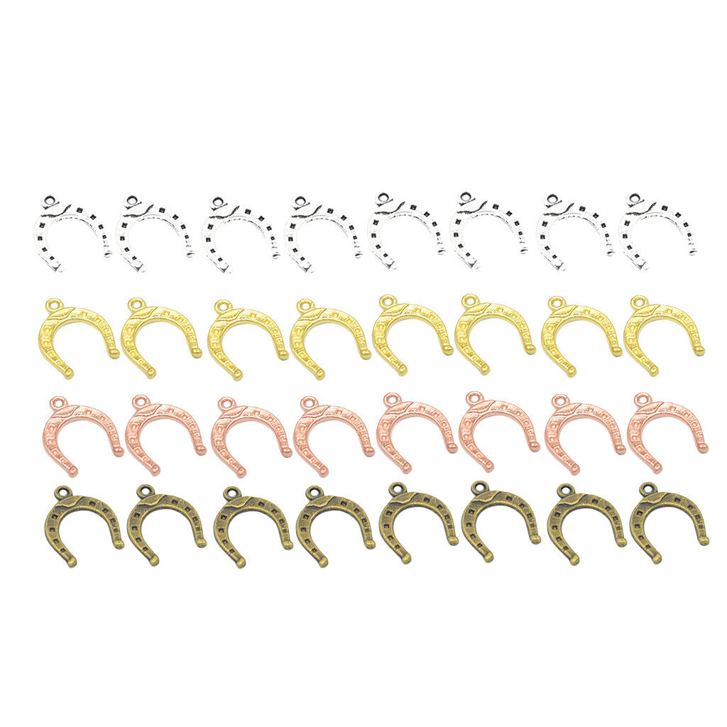 40 Pieces 4    Shape Charms Pendants for Jewelry Making