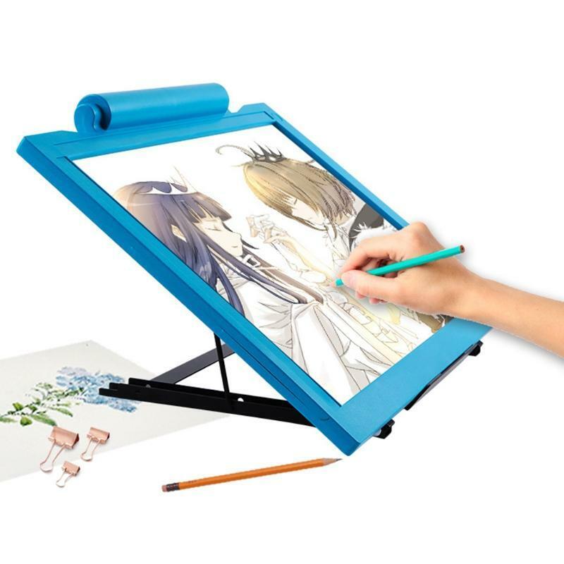 Tablet Copy Table Adjustable Height Anti-slip Hollow Design for Office Studio