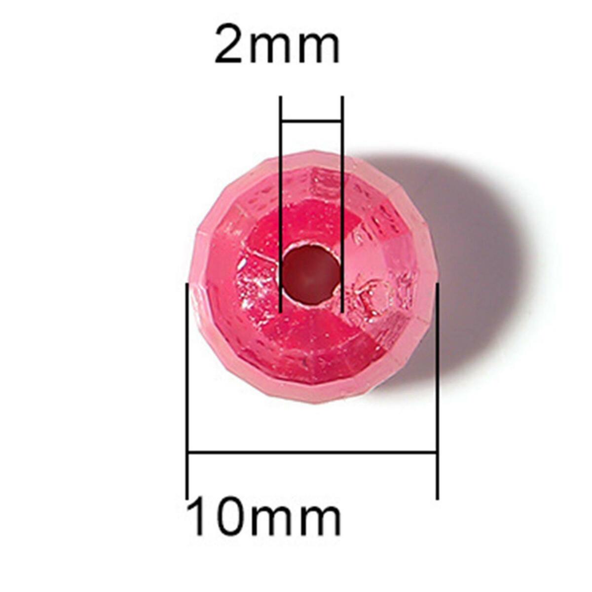 500 Pieces Plastic Spacer Loose  Bracelet Jewelry Making 10mm Charms