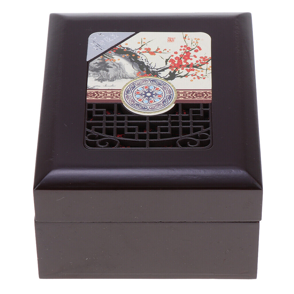 Wooden Jewelry Organizer Box Trinket Case Chest Dark Brown
