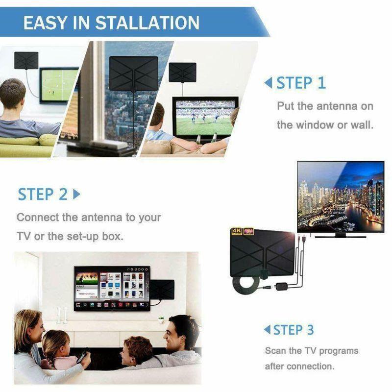 960 Miles TV Aerial Indoor Amplified Digital HDTV Antenna 4K TV 1080p