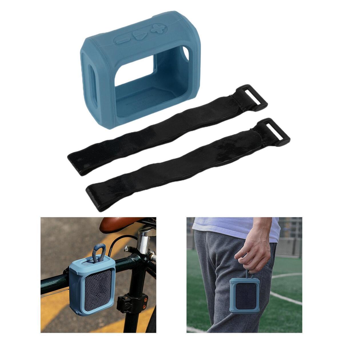Blue Silicone Case Sleeve Cover for JBL Go 3 Portable Speaker Waterproof