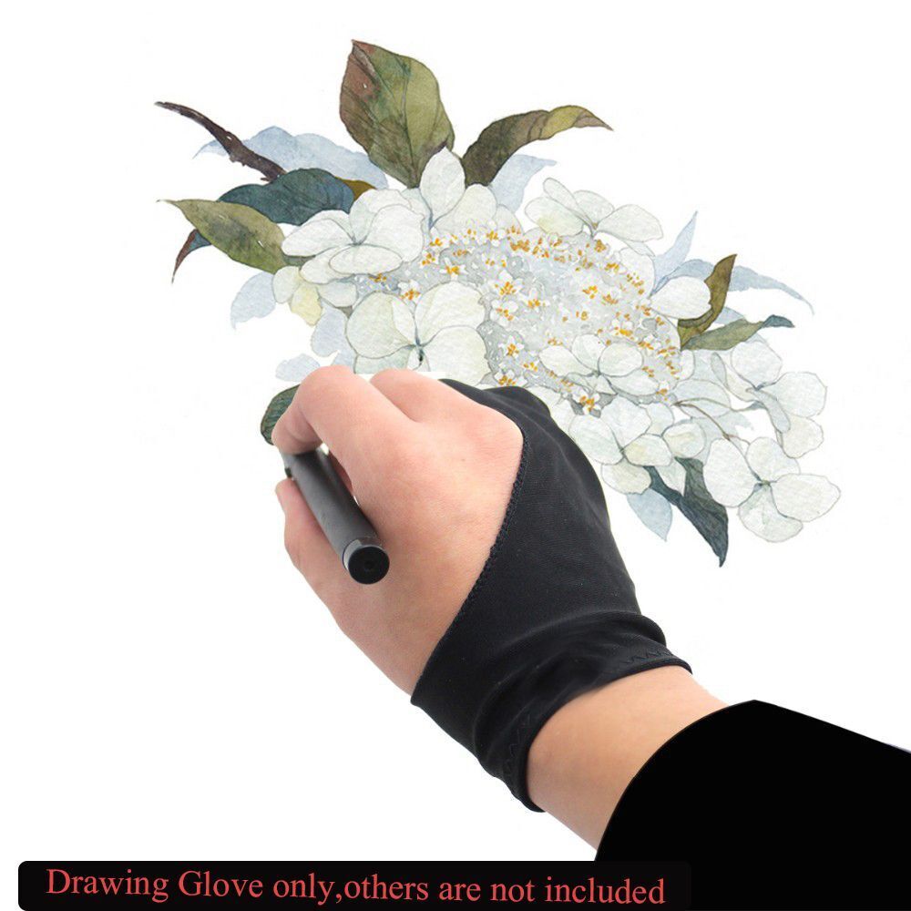 Two Finger Anti-fouling Painting Supply Mittens Graphics Tablet Drawing Glove
