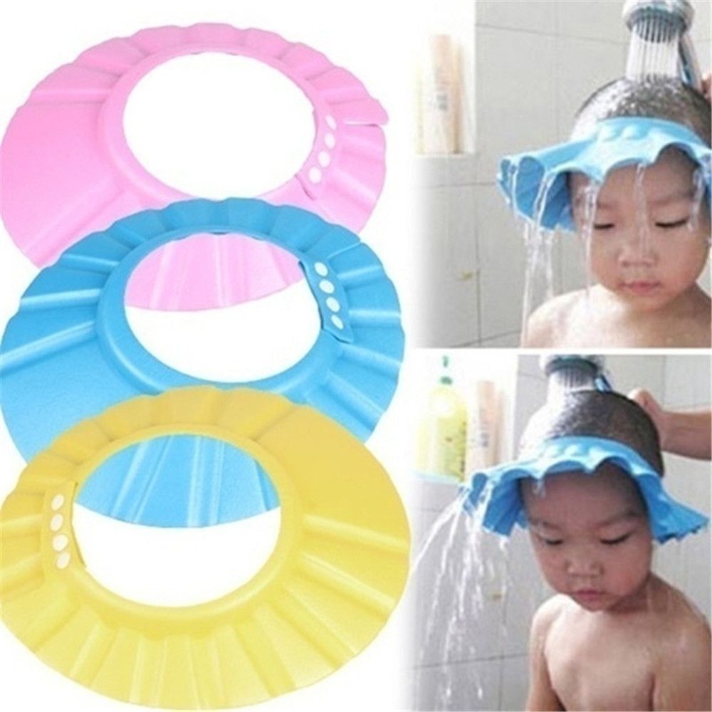 Ear Protection Baby Shower Caps Shampoo Hat Bath Visor Wash Hair Shield