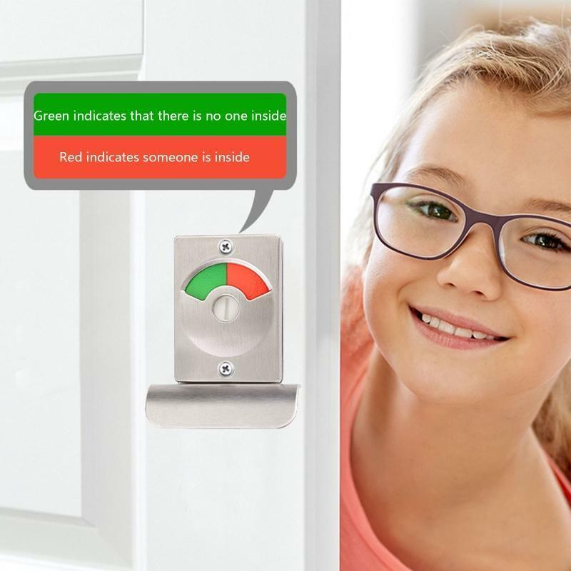 Stainless Steel Privacy Occupied Public Toilet Latch For Bathroom Indicator Door