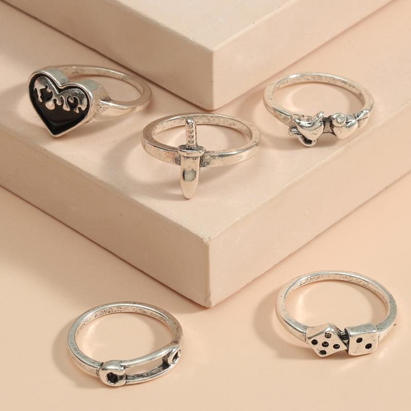 Anniversary Promise Wedding Ring Endless Love Finger Band Jewelry for Women Men