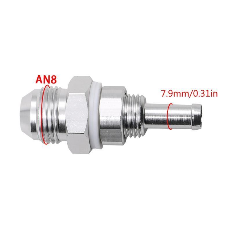 8AN Male Flare Bulkhead To 5/16 Hose Barb Fuel Tank Fitting for Car Accessories