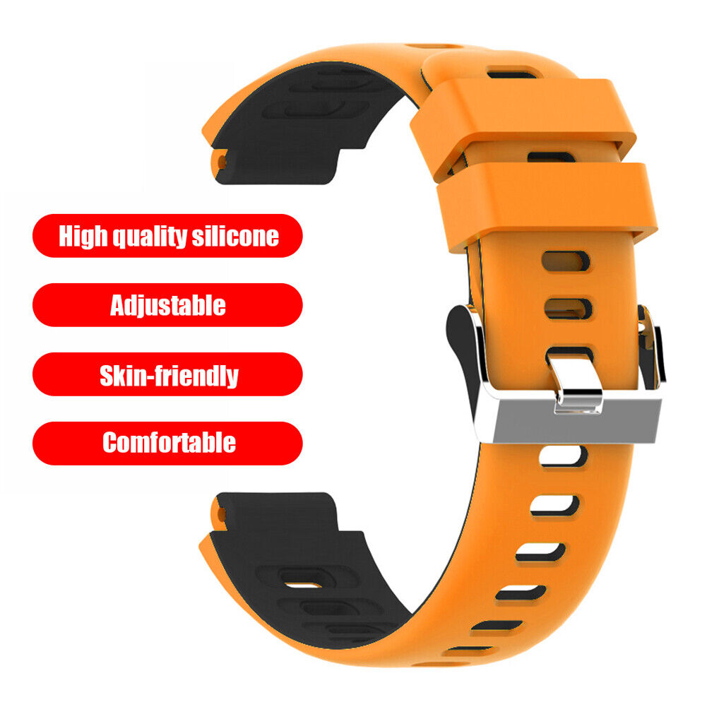 Watchband for Garmin Forerunner 220/230/235/620/630/735xt (Orange Black)