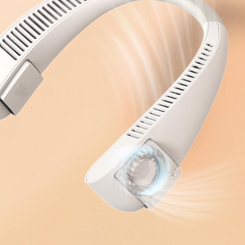 Bladeless Neckband Fan Rechargeable Headphone Design USB Powered Fan 3 Speeds