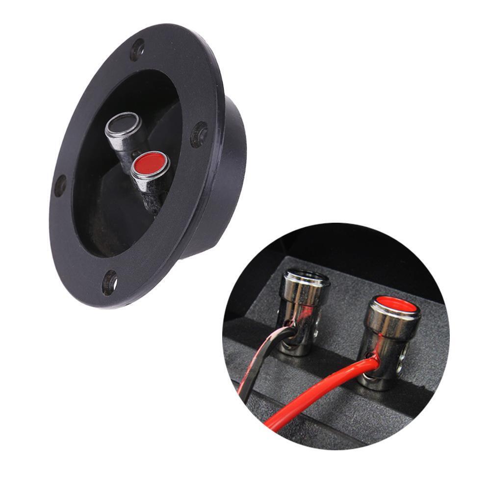 Square Shape Double Binding Post Type Speaker Wiring Box Terminal Cup Board