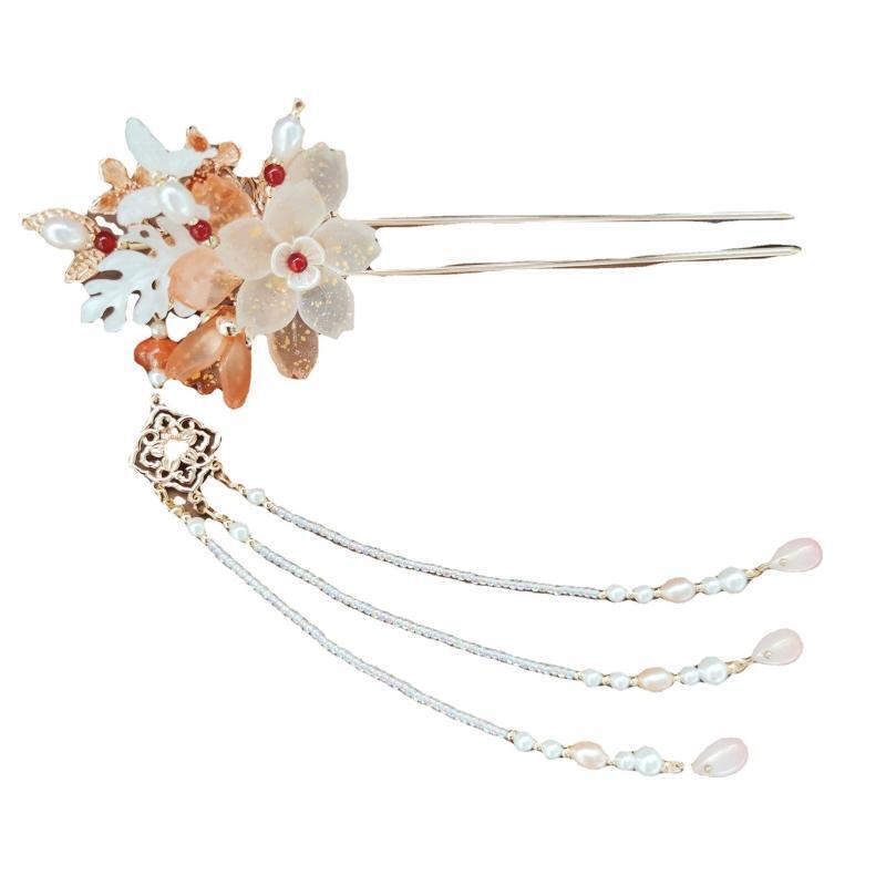 Classic Hair Fork Tassel Charm Elegant Hairpin Woman Dainty Hanfu Hairwear Craft