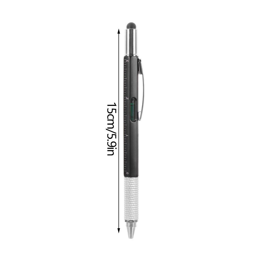 Spirit Level Ballpoint Pen Multi-functional Pen Ruler Gadgets Capacitive Pen