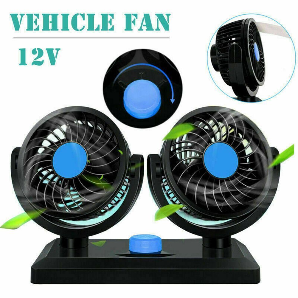 For 12V Double-head Fan Car Air Fan Car Accessories Cooling Air Circulator