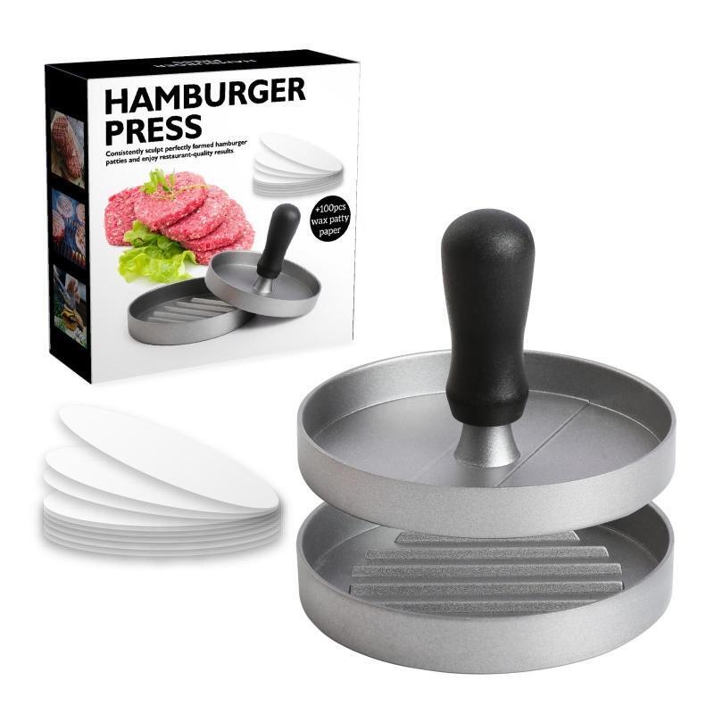 Round Barbecue Burger Press Burger Maker Grill Smasher Burger Press Grilling Kit