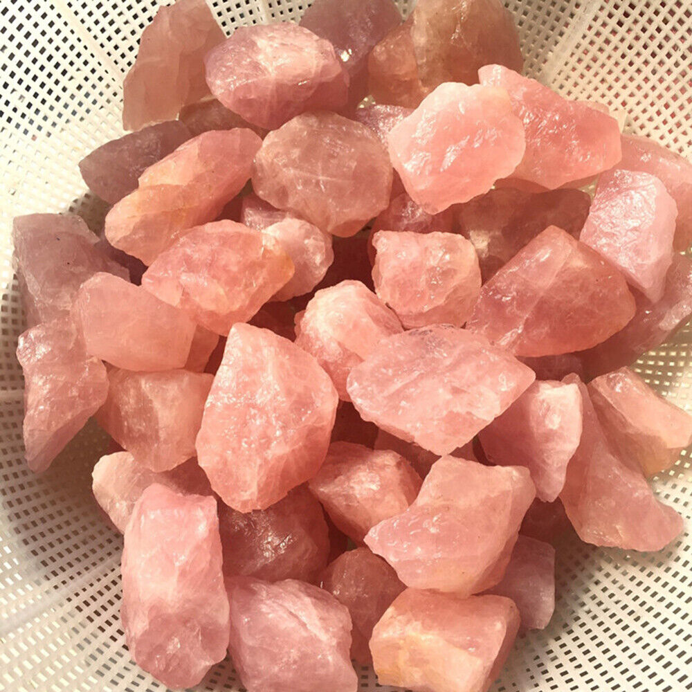 Decoration Healing Stones Pink Crystal Minerals Specimen Natural Rose Quartz
