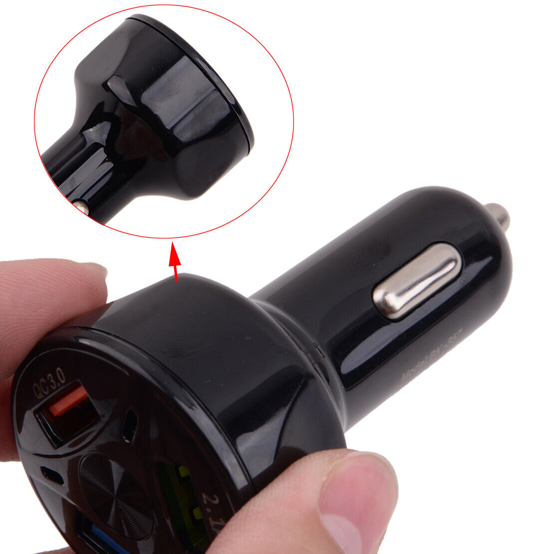 Fast Car Charger 3 USB Port Quick Charge Type-C Phone