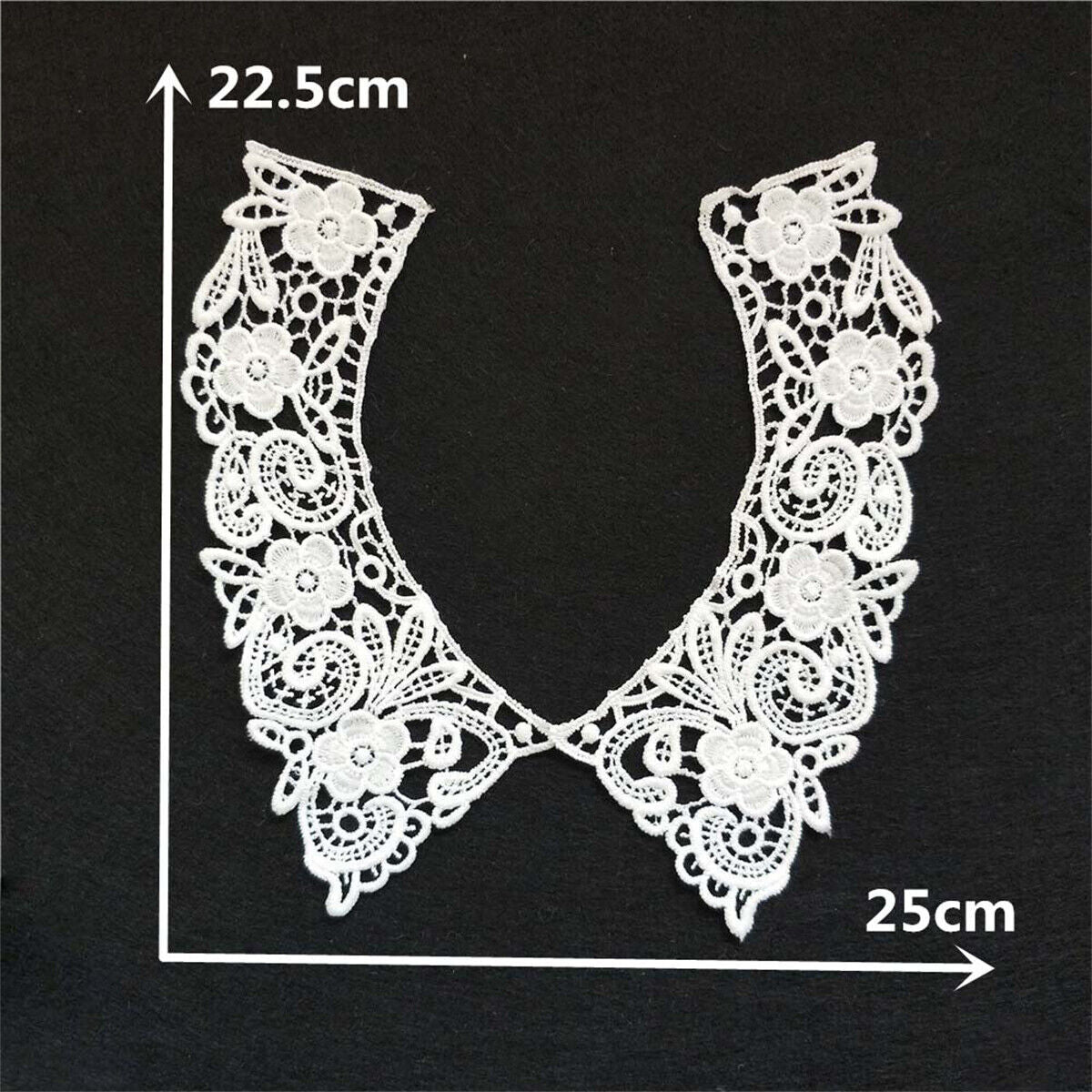 Hollow Lace Collar Trim Neckline Embroidered Applique Wedding Dress DIY Sewing