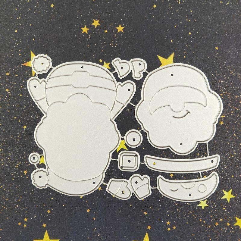 Christmas Santa Claus Metal Cutting Dies Stencil Scrapbooking DIY Album Stamp