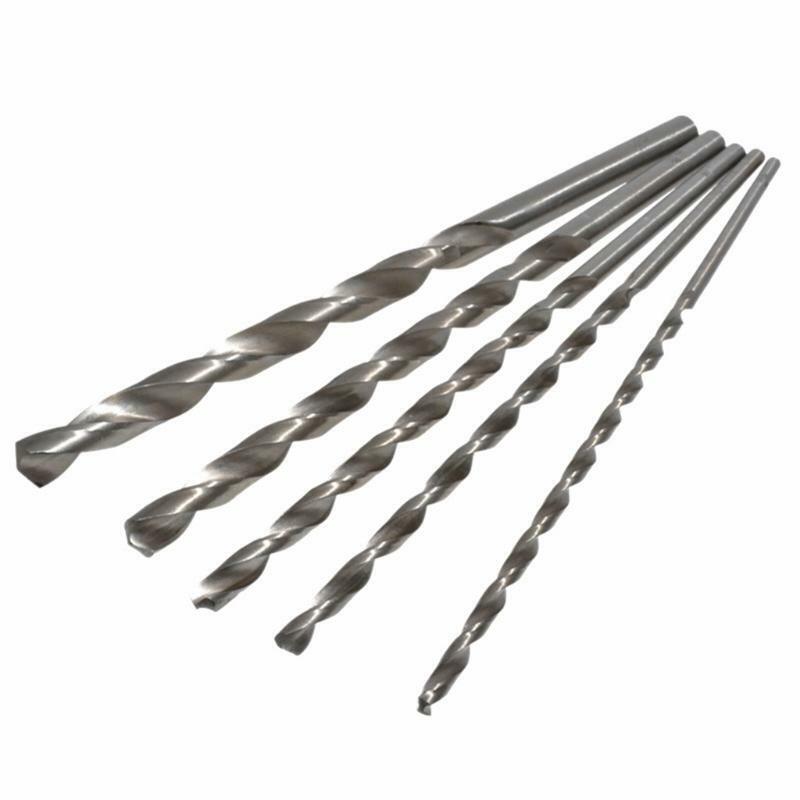 150/200mm High-speed Steel Straight Shank Twist Drilling Bit Set 9Pcs