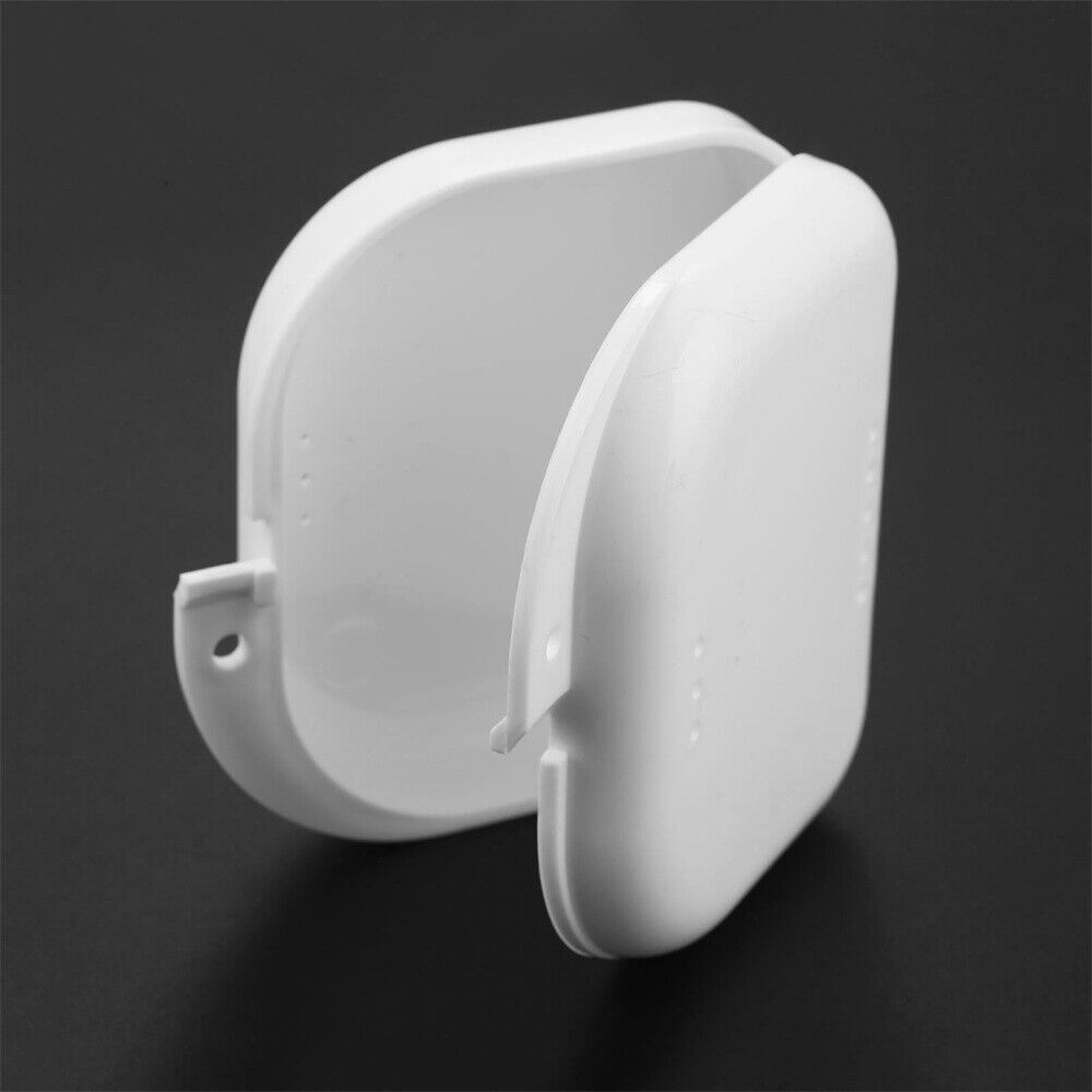 White Dental Orthodontic Retainer Denture Storage Box Mouthguard Tray Container