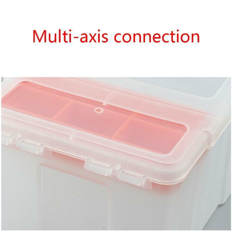 Storage Box With Locking Handle Removable Compartment for Travel Sewing Supplies