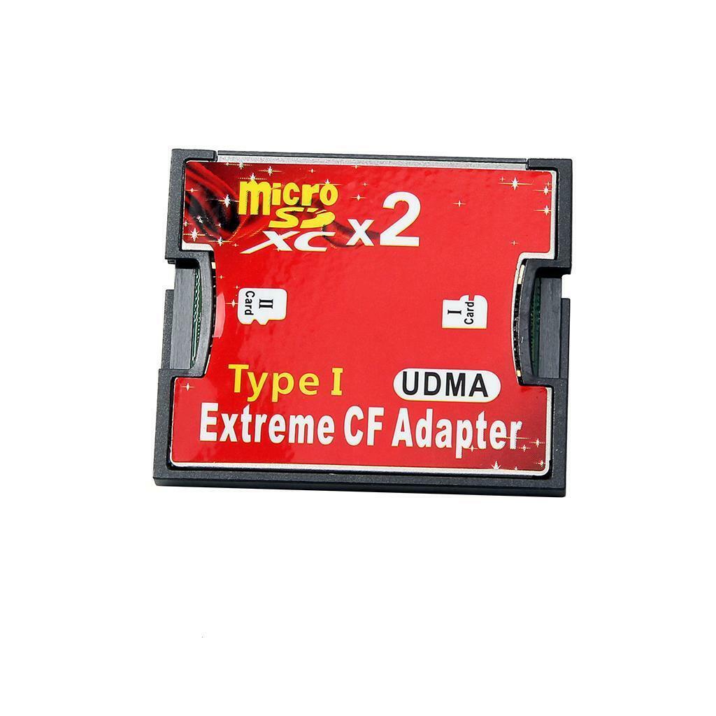 Dual Port SD / TF to CF Card Adapter SDHC SDXC to Compact Flash CF Type I Card