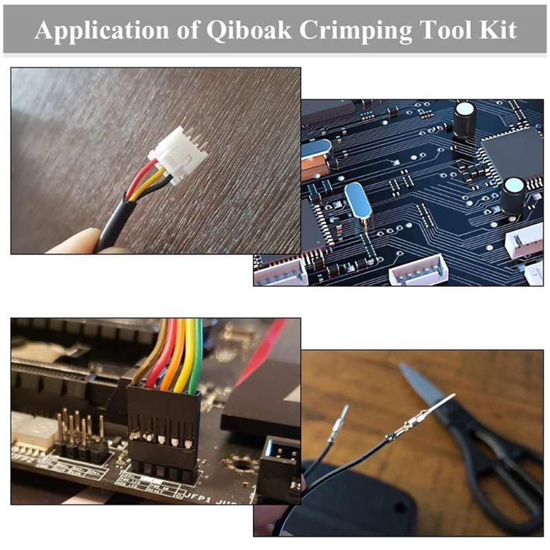 Multi-function Wire Crimping Pliers with Connector Set Ergonomic Handle