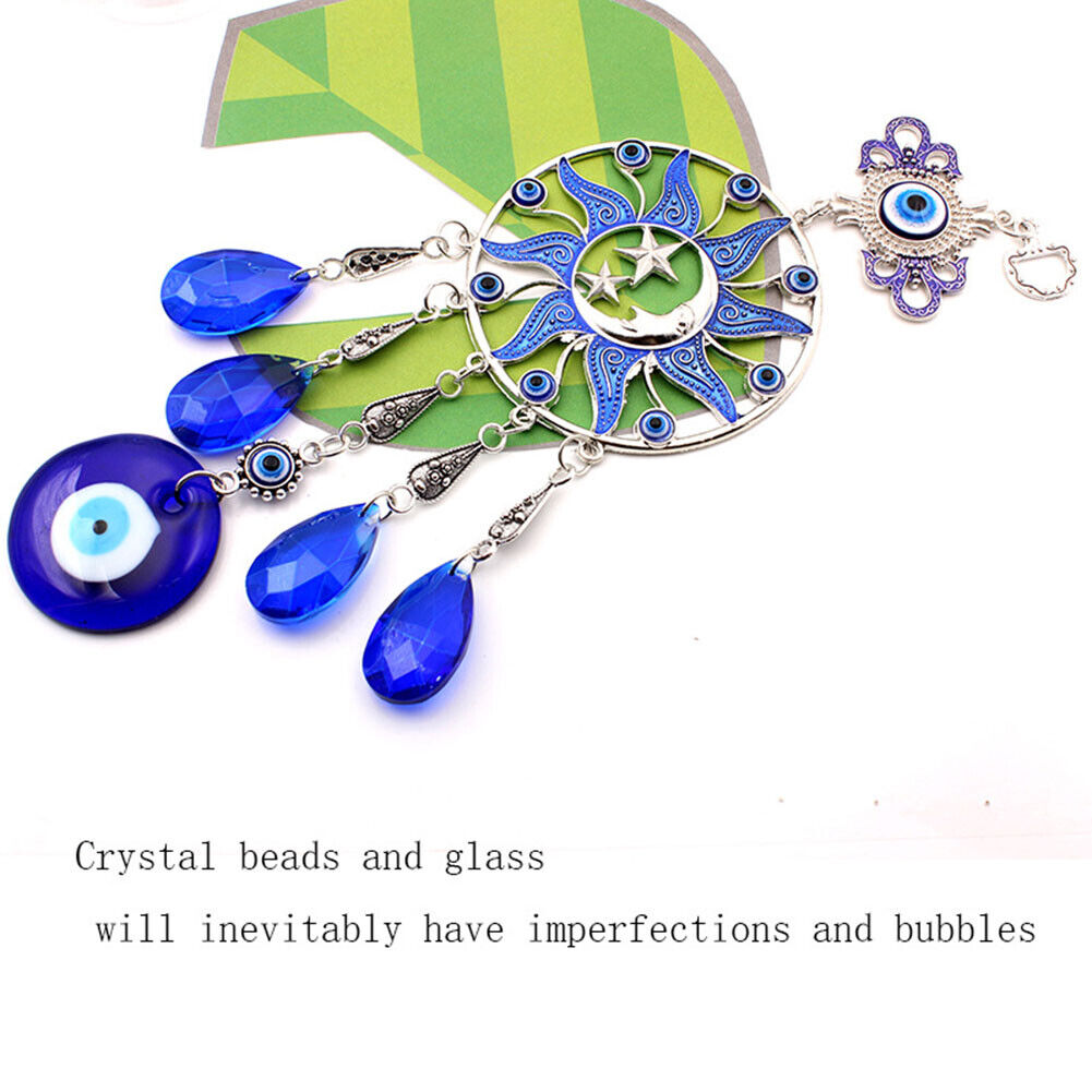 Crystals Dream Catcher Pendant Ornaments Blue Devil Eye Home Room Decor