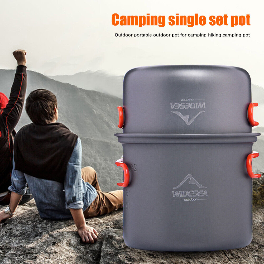 WIDESEA Outdoor Camping Pot Cooking Travel Hiking 1 Person Cookware Sets