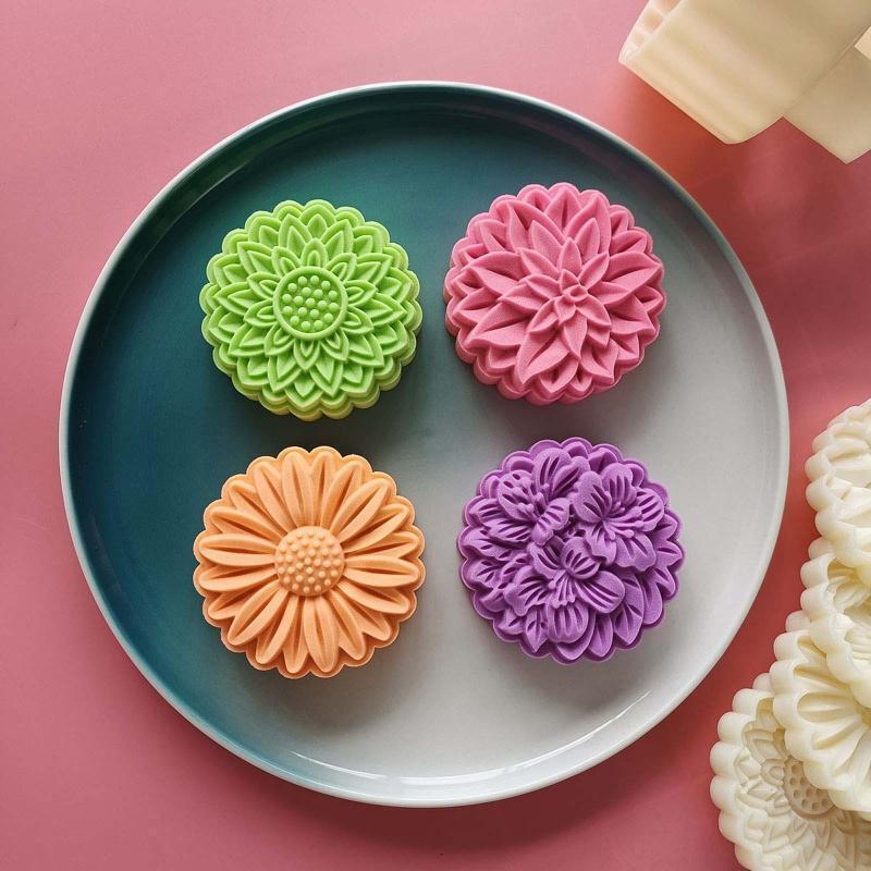 Mooncake Mould DIY Hand Pressure Fondant Decoration Tools Moon Cake Mold