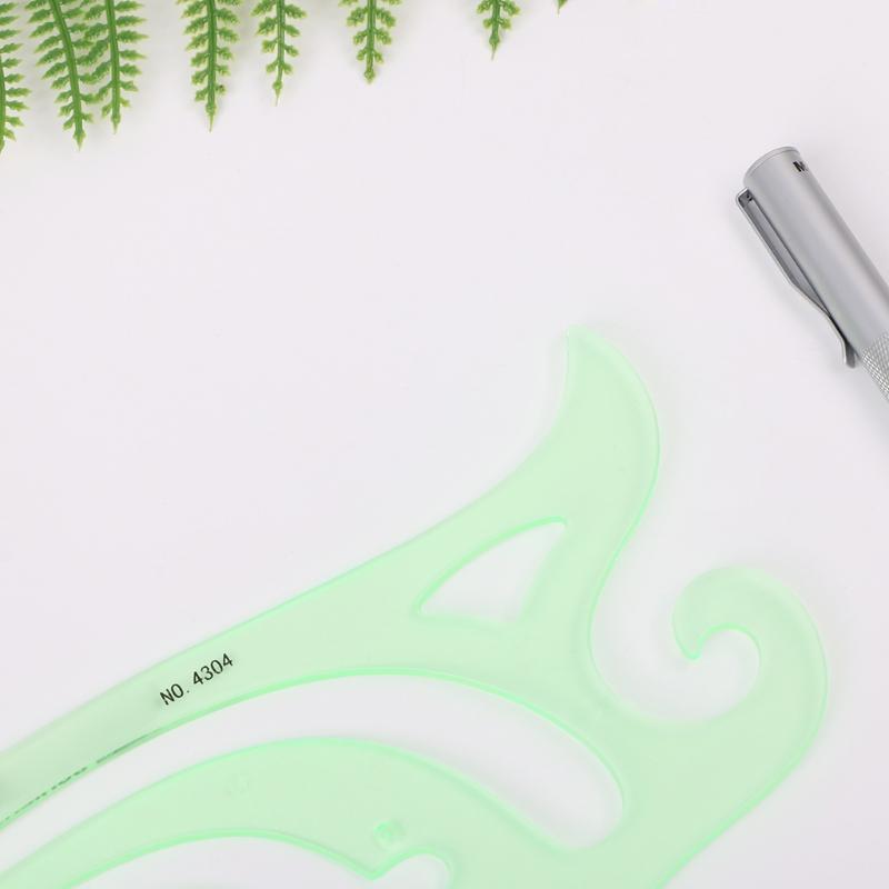 Students Plastic Drawing Template Curve Ruler Stencil Measuring Tool Stationery