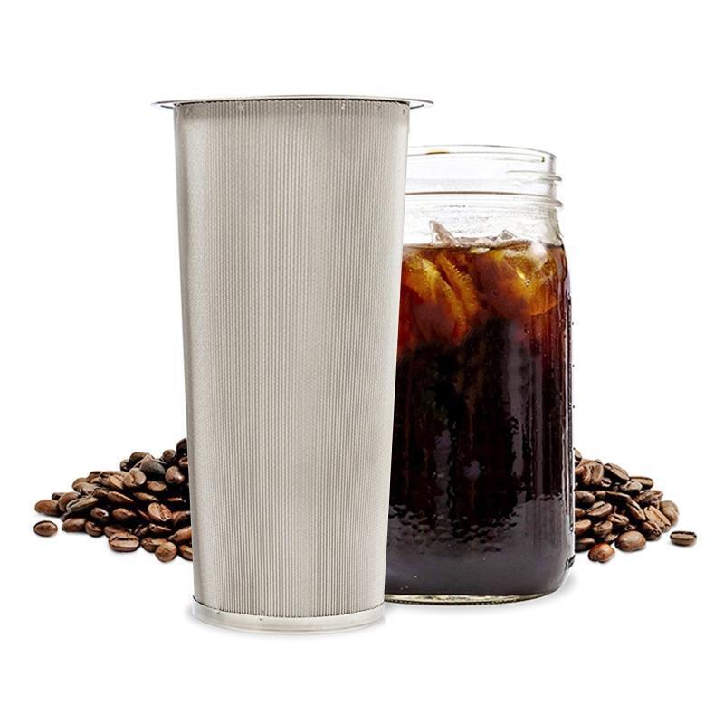 Stainless Steel Cold Brew Coffee Filter for Glass Jar Wide Mouth Tea Strainer