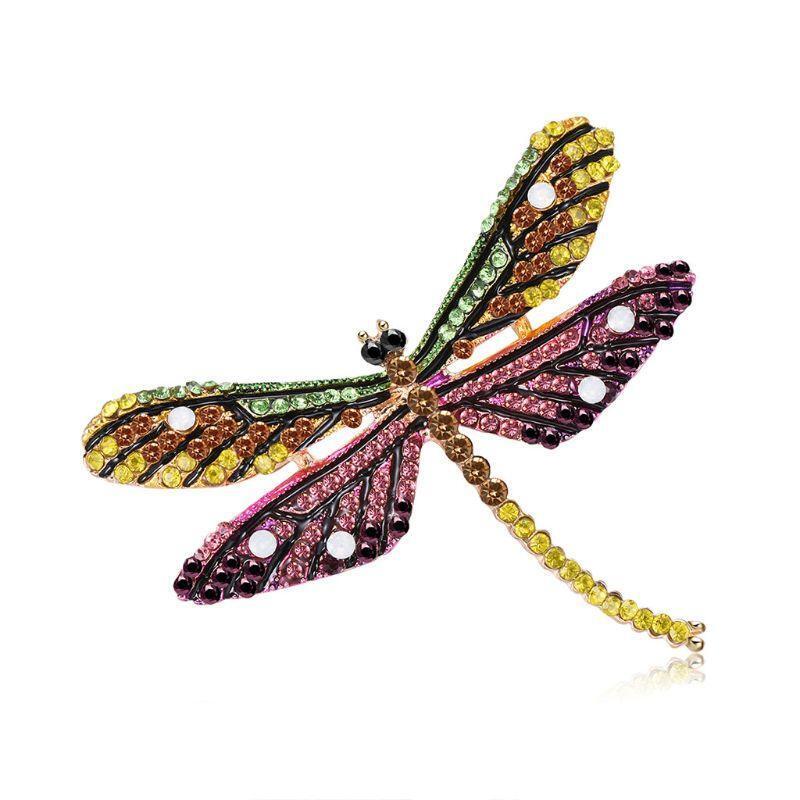 Dragonfly Brooch Insect Colorful Fashion Charms Jewelry Badge Banquet Scarf Pins