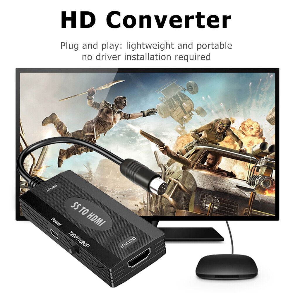 SS to HDMI-compatible Converter for Sega Saturn Game Consoles HD TV Adapter