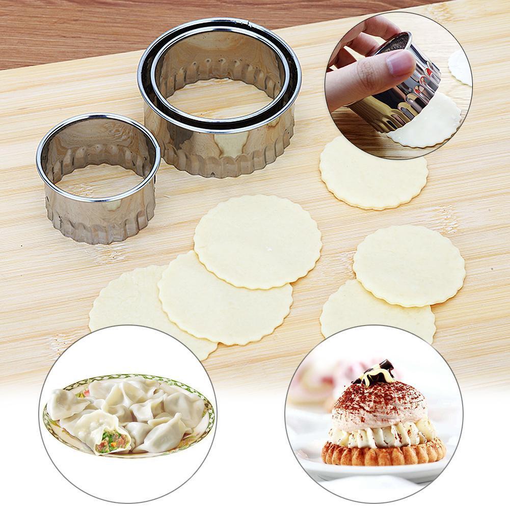 3pcs Stainless Steel Dumpling Mold Dough Press Cutter Pastry Maker Tool